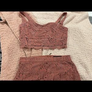 DYNAMITE lace two piece set